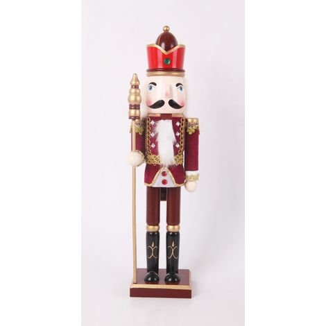 Dekofigur Nussknacker Holz 39 x 11 cm bunt Weihnachtscharaktere