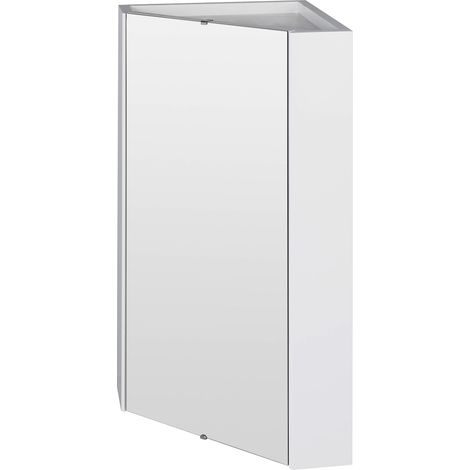 Corner Wall Hung Mirror Cabinet in Gloss White by Balterley