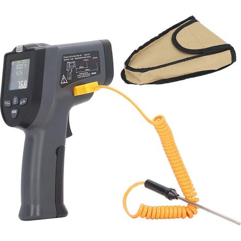 Digitales Thermometer mit hintergrundbeleuchtetem LCD-Display, Betriebsanzeige, Thermoelement Typ K, NCV-Funktion, Temperatur