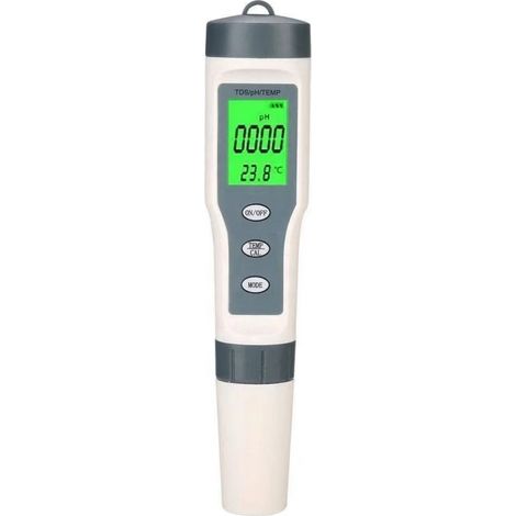 Tragbarer Multifunktions-pH/TDS-Tester, Wasserqualitätsanalysator mit großem Messbereich und LCD-Hintergrundbeleuchtung, ideal für Aquarien, reines Wasser und Schwimmbäder (Modell 9901)-lsw