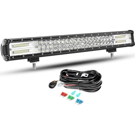 Barre LED 324W Faisceau de Câblage Rampe 12V 24V Étanche Feux Phare de Travail Projecteur pour 4x4 Voiture Tracteur Camion Quad Véhicule Bateau (1/5)