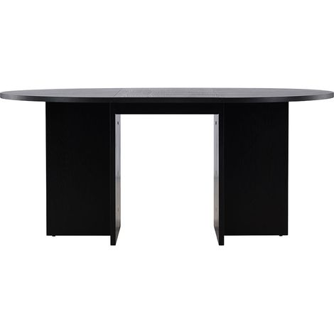 Strada Esstisch Ø120cm. Mit Auszug schwarz.