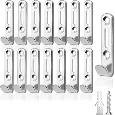 Ganchos para lona, paquete de 20, ganchos de amarre para remolque de 2 orificios, resistentes, de 54 x 12 mm, con ojales para remolque, accesorios para lonas de camping (1/5)