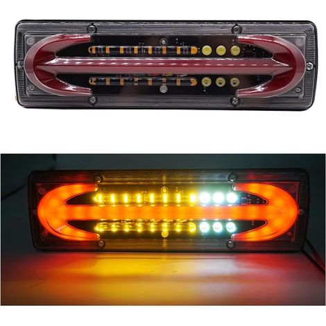 Applicable Feux Arrières Auto Lot de 2 feux arrière LED 30 cm 12-24 V pour camion feux arrière indicateur freinage lampe signalisation remorque caravane camion tracteur camping-car Feu Arrière De Voit (1/2)