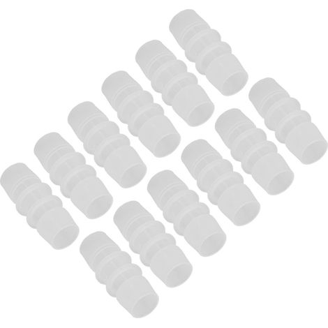 12 raccords de tuyau en plastique PP à diamètre égal, embout cannelé, accessoires de connexion directe 19 à 19 (1/5)