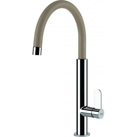 Elleci MGKDOV43 Dove Miscelatore da cucina monocomando da incasso Granitek canna girevole 41,5 cm colore Tortora