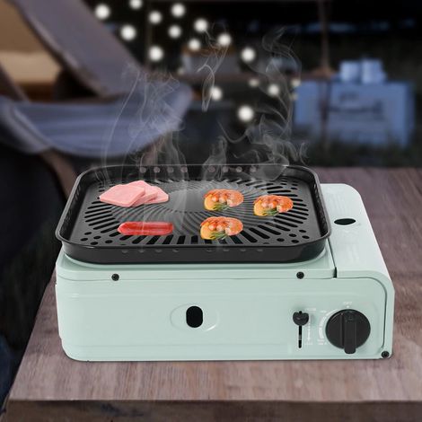 2.3KW tragbarer Tisch-Camping-Grillofen, tragbares Outdoor-Herd mit Befestigungen, geeignet für das Kochen im Freien, 31 27 12cm