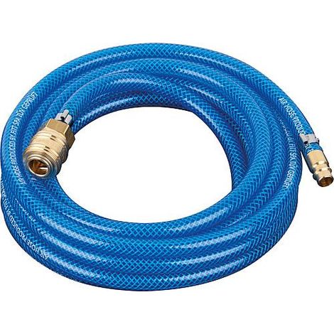 Flexible pneumatique avec raccords (Accouplement et douille a enficher) L : 5 m/6x10mm/20 bar