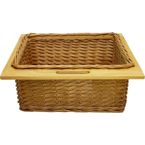 Pull Out Wicker Kitchen Baskets 600mm