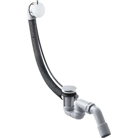 Hansgrohe Flexaplus S - Set di scarico e troppopieno completo con componenti esterni per vasche da bagno normali, cromato 58150000 (1/2)