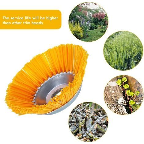 Nylon-Unkrautbürste – Universelle Rundbürste für Freischneider – Langlebiges Gartengerät – 200 mm x 25,4 mm (1/4)
