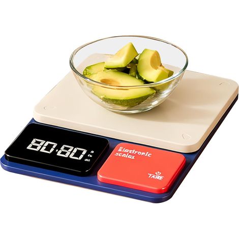 Balance Alimentaire Pour Cuisine 5 Unités, Écran Led, Fonction Tare (1/5)