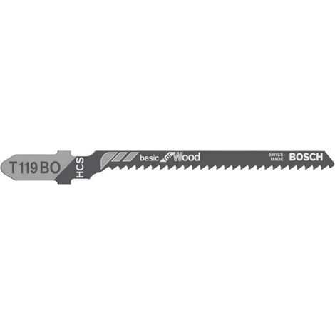 Bosch Accessories 2608630310 Stichsägeblatt T 119 BO Basic for Wood, 5er-Pack 5 St.