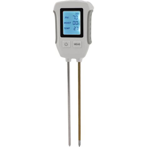 Bodenfeuchtigkeitsmesser mit Doppelsonde, Digitalanzeige und hochpräzisem pH-Meter für Gartenbau und Landwirtschaft - Crezuo