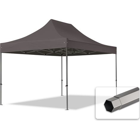 TOOLPORT PopUp Gazebo Party Tent 3x4,5m - without side panels PREMIUM 100% waterproof roof marquee grey (1/5)