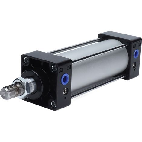 Vérin pneumatique double effet SC50-100-S, tige simple, alliage aluminium, avec aimant, course 100mm, alésage 50mm (1/5)