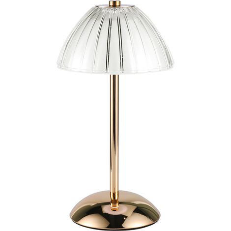 Ortviai Lampe de table champignon rechargeable avec variateur tactile sans étape – abat-jour en PMMA haute transmission