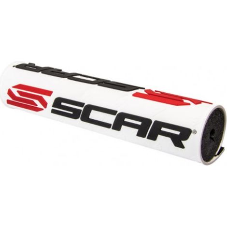 Scar Rennsport-Schwamm für Lenkrad (Querstange) (250 mm), weiß, mit Scar-Logo