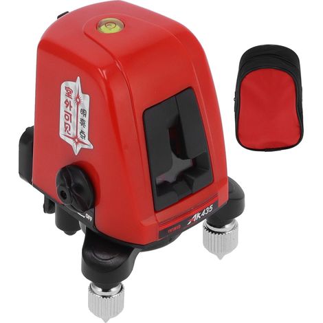 Niveau laser rouge 360° AK435 avec auto-nivellement 2 lignes - Outil de chantier portable et précis