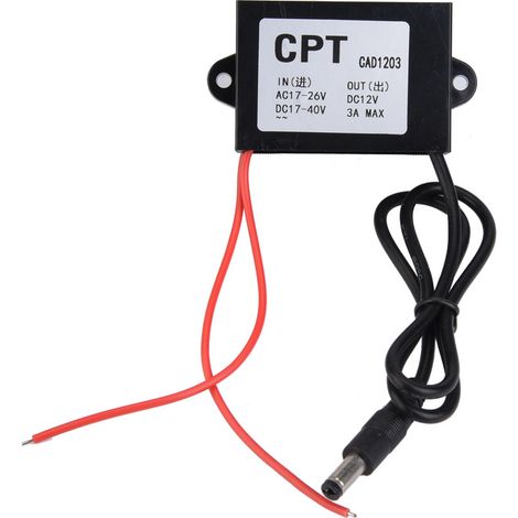 Convertisseur-régulateur d'alimentation AC-DC 24 V vers 12 V pour moniteur 3 A (1/5)