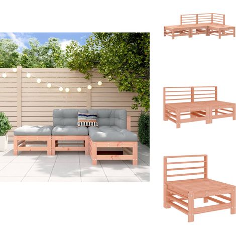 Salon de jardin 4 pcs bois massif douglas - Salon De Jardin - Mobilier De Jardin - Ensemble Salon Extérieur - Meubles De Jardin - Bois Massif (1/5)
