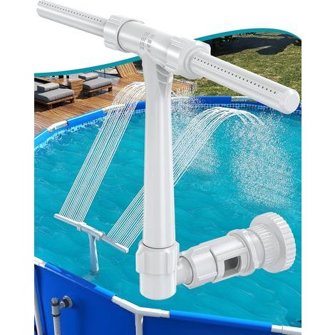 Fontaine de piscine ble jet réglable – Refroidisseur d'eau 6 à 10 degrés – Installation rapide – Pour piscines hors sol (1/5)