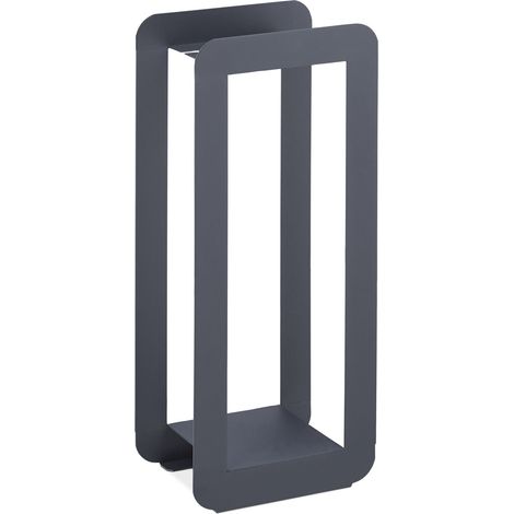 Set attrezzi per camino moderno 5 pezzi design essenziale 25 x 20 x 15 cm in acciaio grigio 130011965