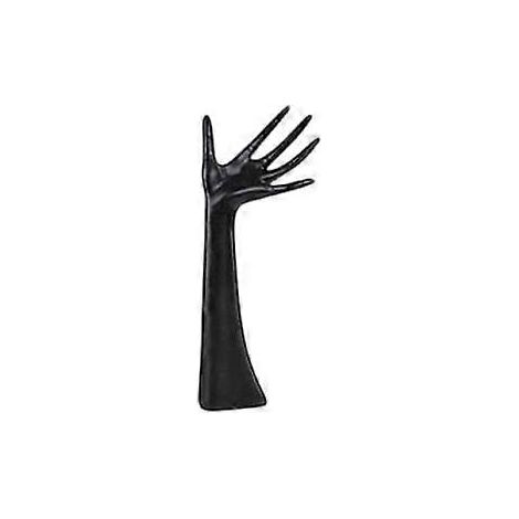 Présentoir à bijoux avec buste de mannequin et support pour colliers et boucles d'oreilles (main à long manche). Texture résine. (1/5)
