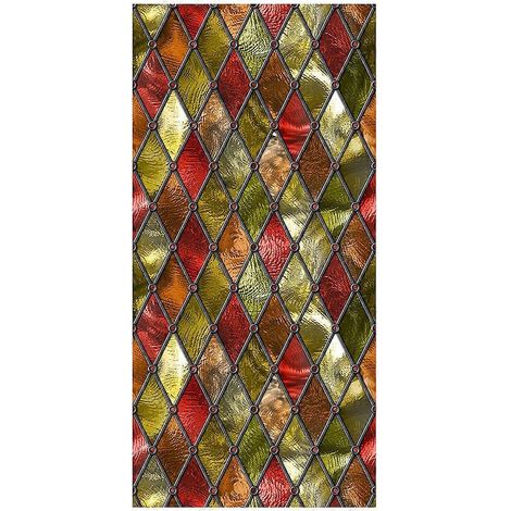 Film adhésif décoratif pour fenêtre en verre, 1 pièce, pour préserver l'intimité.-120X58CM (1/3)