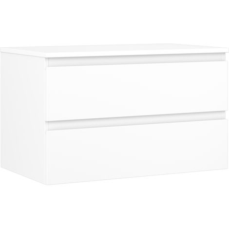 Mexen Orio Badezimmerschrank 80 cm mit Waschbeckenplatte, 2 Schubladen, weiß matt - 91A10-08047-2-BFFC01 (1/5)