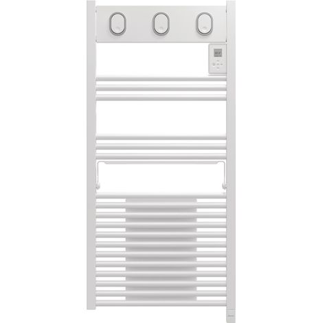 Sauter – Sèche-serviettes électrique soufflant 1500 W – Soufflerie 1000 W – Inertie fluide – Programmable – Écran digital – Pour salles de bain jusqu'à 5 m² (1/4)