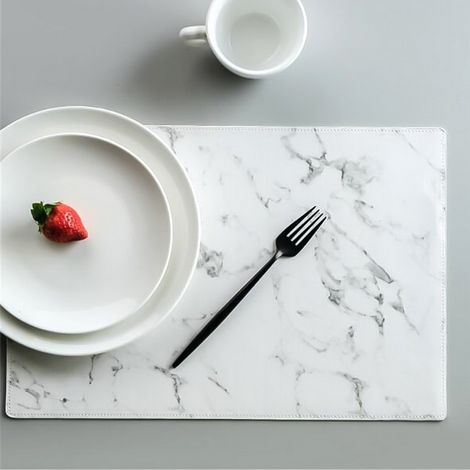 4 Sets de table, cuir, résistants à la chaleur, antidérapants, pour cuisine, salon, bureau(Q3 : Nouveaux produits pour le mois d'août) (1/5)