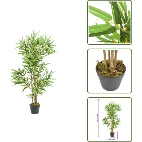Albero verde - vidaXL Albero Bambù Artificiale 552 Foglie 120 cm Verde - Albero da interno