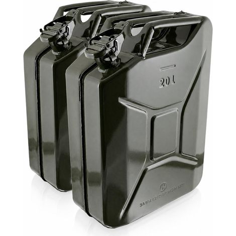 2x 20 Liter Stahl Benzinkanister Kraftstoffkanister Kanister UN Zulassung