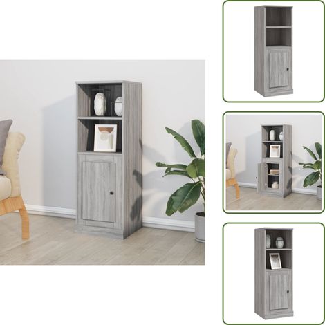 Buffet haut sonoma gris 36x35,5x103,5 cm bois d'ingénierie - Buffet Design Moderne - Meuble Rangement Cuisine - Buffet Bas Prix - Buffet Gris - Buffet Salon (1/5)