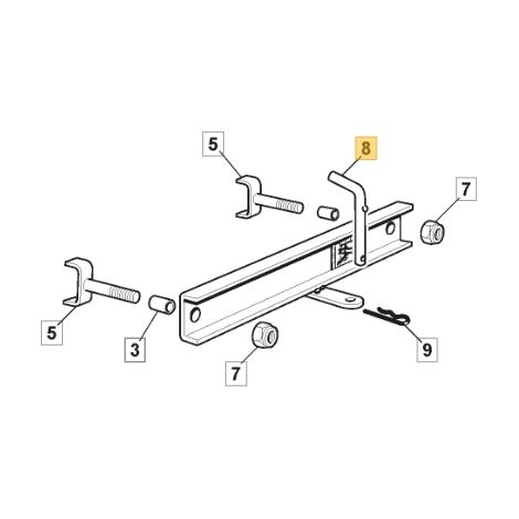 Perno traino trattorino tagliaerba 1235M 1330M ORIGINALE STIGA 125510021/1