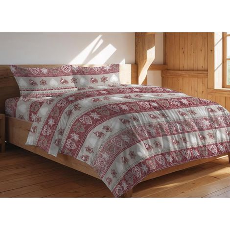 Sacco Copripiumino In 100% Cotone Made Italy Disegno Stelvio, misuraSingolocoloreStelvio (1/4)