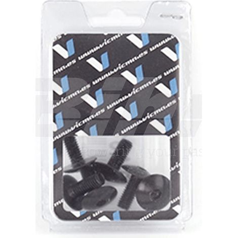 Juego de tornillos negros para carenado M6x15 - Acero, 6 piezas, V Parts (Vicma)