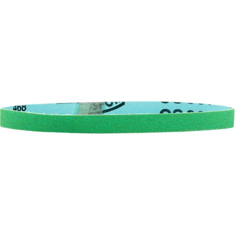 10 bandes abrasives 13 x 457 mm, P120, grain céramique, pour limes à bande metabo 10 pièces