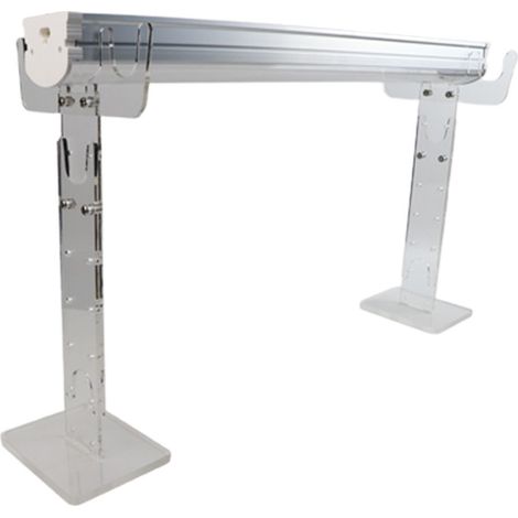 Support lumineux réglable en acrylique pour la croissance des plantes, hauteur 22-45 cm, blanc, compatible avec les tubes T8 et T20. (1/5)