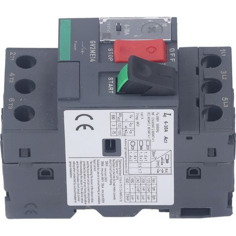 Disjoncteur moteur Protection contre les surcharges thermique magnétique bouton de démarrage manuel montage sur Rail AC690V GV2-ME14 6-10A (1/5)