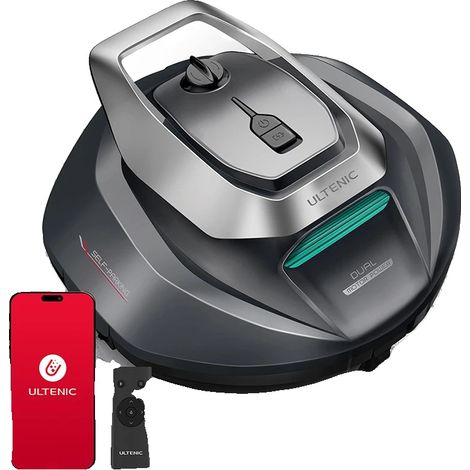 Aspirateur de piscine robotisé, batterie rechargeable, 90 minutes d'autonomie, débit d'aspiration de 30 GPM, compatible avec les piscines enterrées et hors sol, 3 moteurs (1/5)