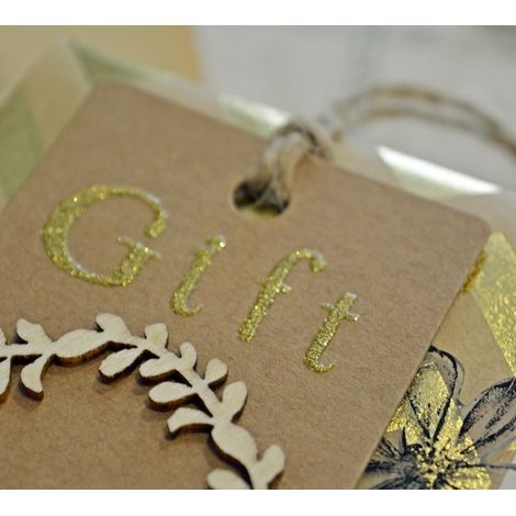 Autocollants à paillettes ALPHABET Lettres dorées 50 pièces. (1/5)