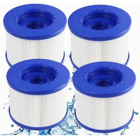 Cartouches Filtre Spa a Visser.Filtre à Vis pour Spa Gonflable Pas De Vis 60mm.Cartouche Filtre pour Spa. Compatible pour Cosy Spa. Clever Spa. Rechange Filtre pour Spa. (Bleu-4) (1/5)
