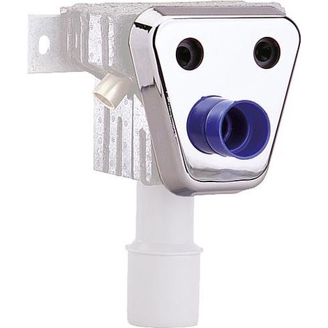 Rosace 3 trous pour 32 Tuyau de siphon chromee