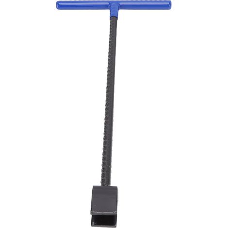 Clé à molette multifonction en acier pour compteur d'eau, poignée en T et outil utilitaire à 4 voies pour vannes et robinets (bleue) (1/5)