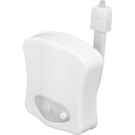 Lampe de toilette à détecteur de mouvement avec 8 LED de couleur, lampe de chevet suspendue pour salle de bain