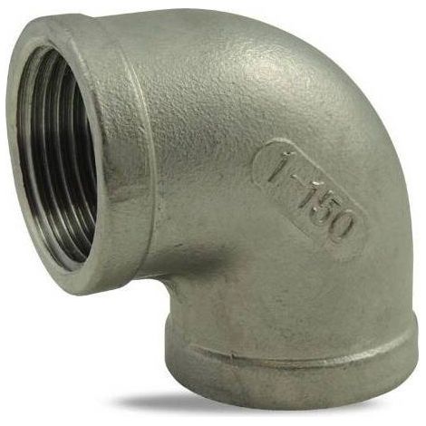 90°-Winkelstück, Innengewinde/Innengewinde, aus Edelstahl 316, 1" - 90°-Winkelstück, Innengewinde/Innengewinde, aus Edelstahl 316, 1" (1/2)