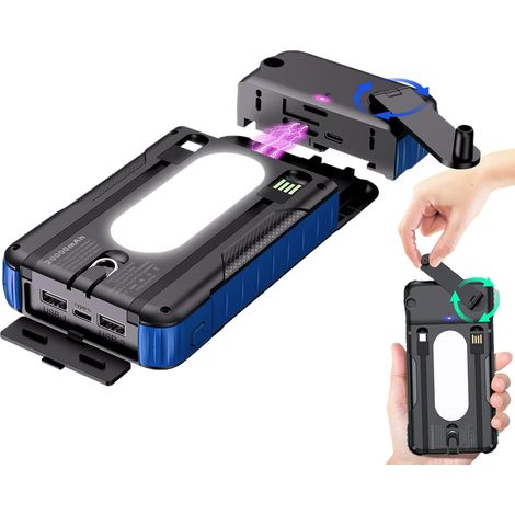 Batterie Externe À Panneau Solaire Antichoc avec Lampe (1/5)