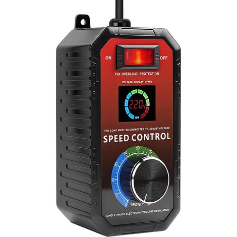 Régulateur de Vitesse 230V,Régulateur de Tension AC 220V avec Protection Contre les Surcharges Variateur de Vitesse pour Meuleuse D'angle Régulateur de Tension Prise Schuko (1/5)